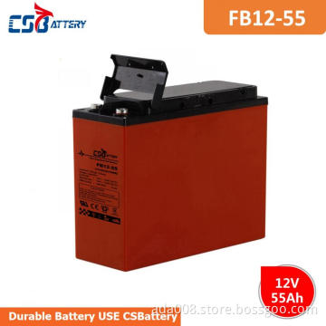 CSBattery 12V55Ah Front terminal Free Maintenance AGM Battery